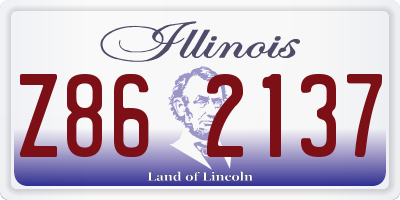 IL license plate Z862137