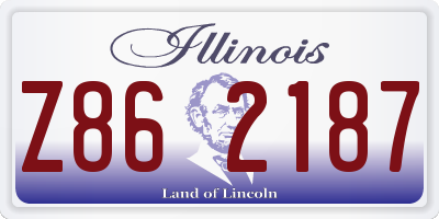 IL license plate Z862187