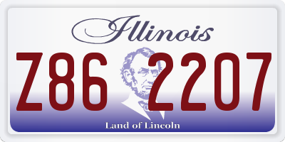 IL license plate Z862207