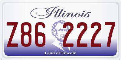 IL license plate Z862227