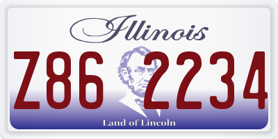 IL license plate Z862234