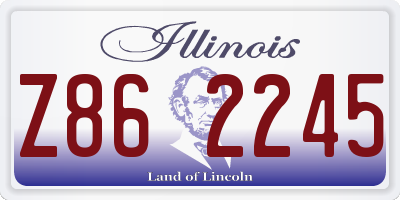 IL license plate Z862245