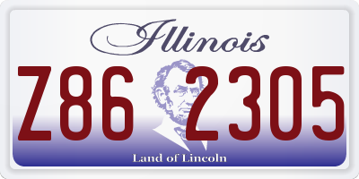 IL license plate Z862305