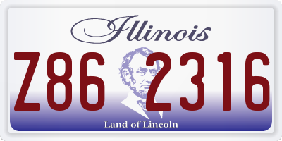 IL license plate Z862316