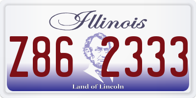 IL license plate Z862333