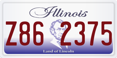 IL license plate Z862375