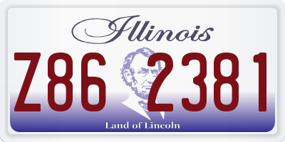 IL license plate Z862381