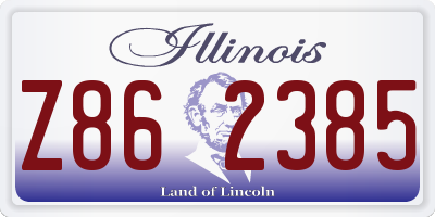 IL license plate Z862385