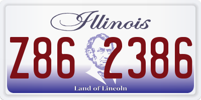IL license plate Z862386