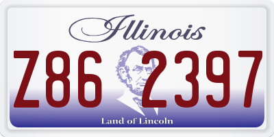 IL license plate Z862397
