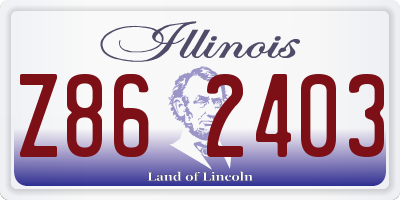 IL license plate Z862403