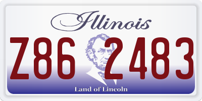 IL license plate Z862483