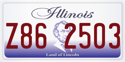 IL license plate Z862503