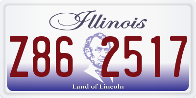 IL license plate Z862517