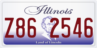 IL license plate Z862546