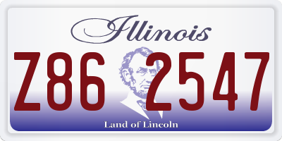 IL license plate Z862547