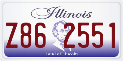 IL license plate Z862551