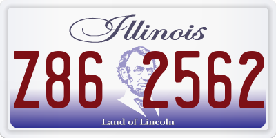 IL license plate Z862562