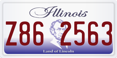 IL license plate Z862563