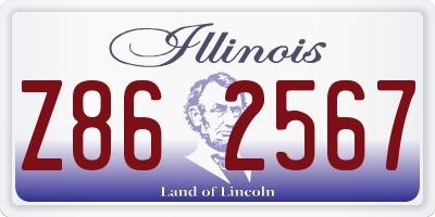 IL license plate Z862567