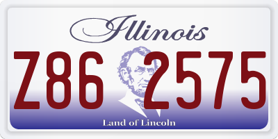 IL license plate Z862575