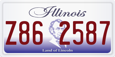 IL license plate Z862587