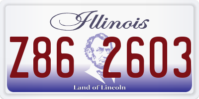 IL license plate Z862603