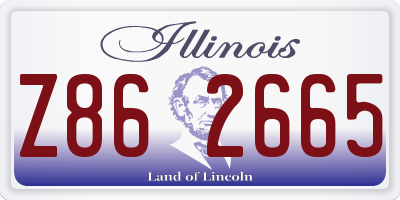 IL license plate Z862665