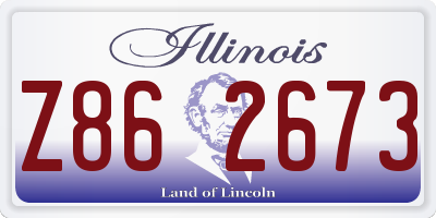 IL license plate Z862673