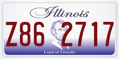 IL license plate Z862717