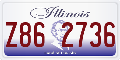 IL license plate Z862736