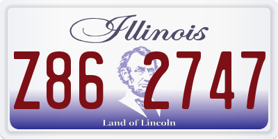 IL license plate Z862747