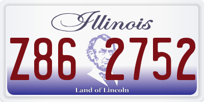 IL license plate Z862752