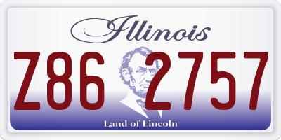 IL license plate Z862757