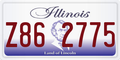 IL license plate Z862775
