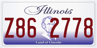 IL license plate Z862778