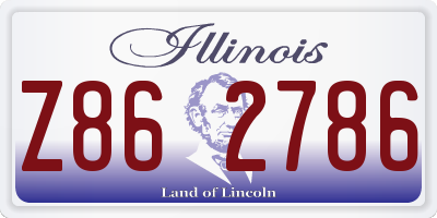 IL license plate Z862786