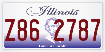 IL license plate Z862787