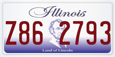 IL license plate Z862793