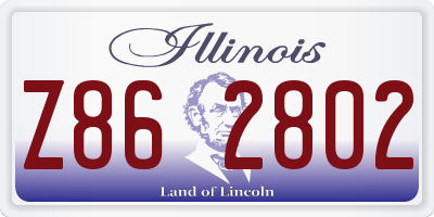 IL license plate Z862802