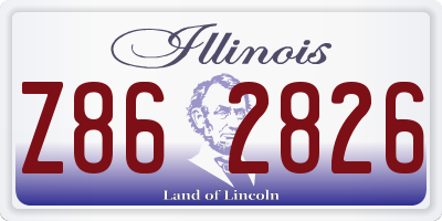 IL license plate Z862826