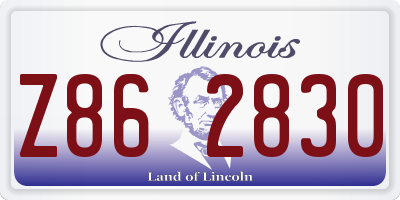 IL license plate Z862830