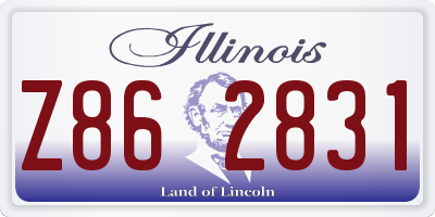 IL license plate Z862831