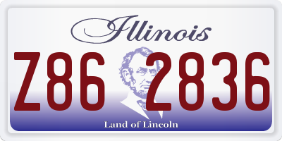 IL license plate Z862836