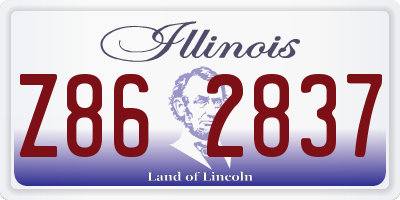 IL license plate Z862837