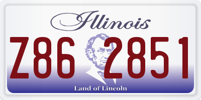IL license plate Z862851