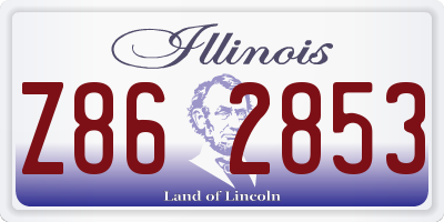 IL license plate Z862853