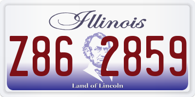 IL license plate Z862859