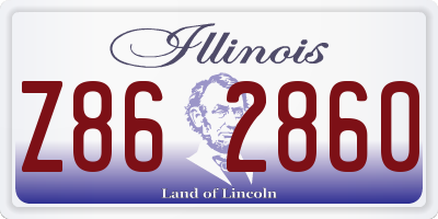 IL license plate Z862860