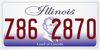IL license plate Z862870